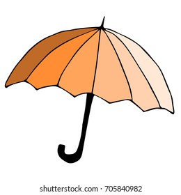 colorful vector umbrella illustration.Colorful Vector Autumn  With Umbrella Isolated on White Background