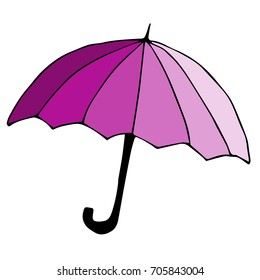 colorful vector umbrella illustration.Colorful Vector Autumn  With Umbrella Isolated on White Background