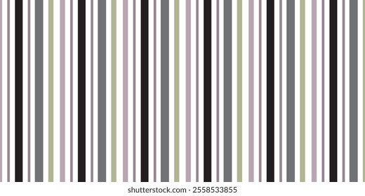 Colorful vector vertical stripes pattern. Simple seamless texture with thin and thick straight lines. Stylish abstract geometric striped background in bright colors, yellow, pink, orange, peach, blue 