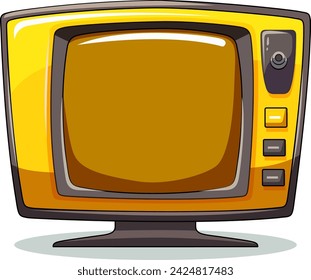 Colorful vector of a vintage TV appliance