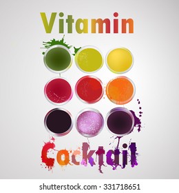 colorful vector vitamin cocktail 