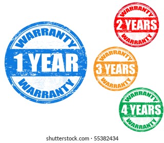 colorful vector warranty stamps set