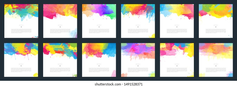 colorful vector watercolor background useful for any project where a platter of color makes the difference template set for brochure poster or flyer color colour water kid star texture colourful abstr