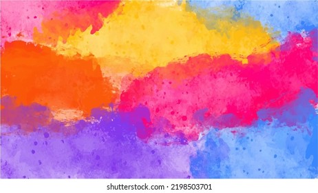 Colorful vector watercolor backgrounds for poster, brochure or flyer, Bundle of watercolor posters, flyers or cards. Banner template.