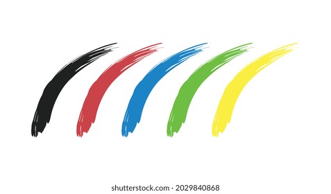 Colorful vector watercolor brush strokes