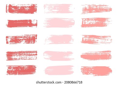 Colorful vector watercolor brush strokes. Set of vector brush strokes. Vector distressed grunge modern textured brush stroke. Dry brush.  Hand drawn vector.