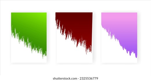 Colorful vector watercolor brush strokes