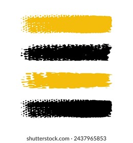 Colorful vector watercolor brush strokes