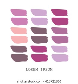 Colorful vector watercolor brush strokes
