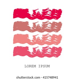 Colorful vector watercolor brush strokes