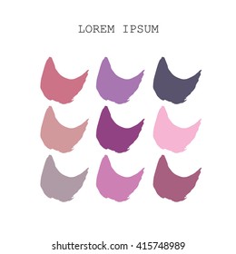 Colorful vector watercolor brush strokes