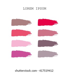 Colorful vector watercolor brush strokes