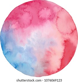 Colorful vector watercolor circle.