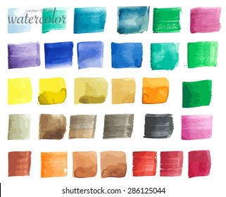Colorful vector watercolor palette. Background, texture for your design.