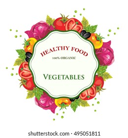 colorful vegetable card