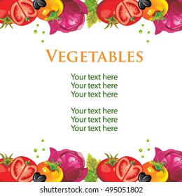 colorful vegetable frame