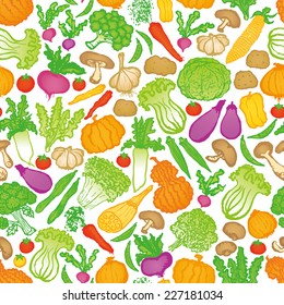 colorful vegetables background.