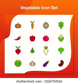 colorful vegetables icon