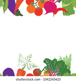 Colorful vegetables pattern