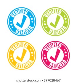 Colorful Verified Stamp Labels