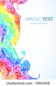 Colorful vertical abstract background. Vector. Simple text.