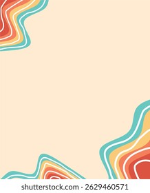 Fondo de Vertical colorido con ondas de corte de papel abstracto. Ideal para historias, Anuncios, carteles y Plantillas digitales.