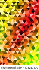 Colorful vertical banner. Beautiful yellow and red colors. Polygonal design. Vector. For design websites, business presentations, printing.