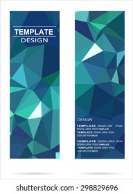 Colorful vertical banners - with polygon design.
