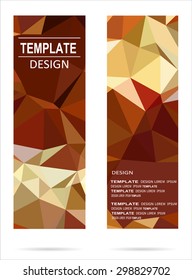 Colorful vertical banners - with polygon design.