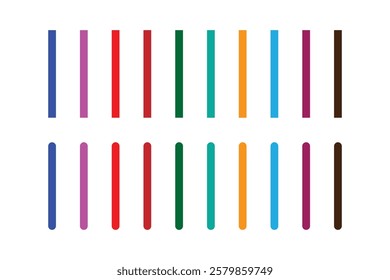 Colorful Vertical Bars for Data Visualization or Design.