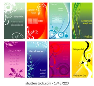 Colorful vertical business cards or flayers
