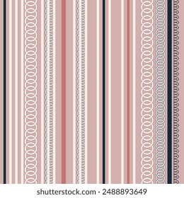 Colorful vertical chain and striped seamless pattern background suitable for fashion textiles, graphics