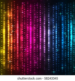 Colorful vertical lights vector background.