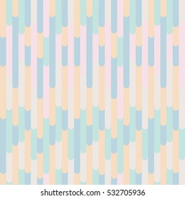 Colorful vertical stripes background texture. Tender vector seamless pattern, soft pastel colors: pink, yellow, green, mint, beige. Decorative design element for prints, card, cover, invitation, web