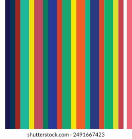 Colorful vertical stripes seamless pattern. Vector seamless texture with thin and thick straight lines. Suitable as an abstract background, for fabric, wrapping paper, bags, wallpapers, tiles.
