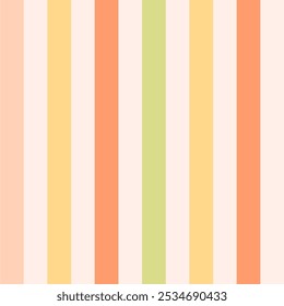 Colorful vertical stripes seamless pattern. Simple funky abstract geometric striped background in pastel colors. Vector illustration in flat style