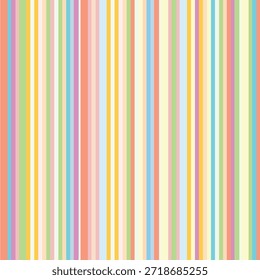 Colorful Vertical Stripes Seamless Vector Pattern Background