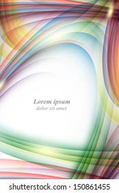 colorful vertical vector template with swirls. Eps10