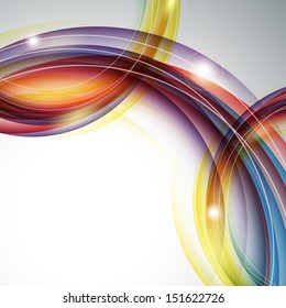 colorful vertical vector template with swirls. Eps10
