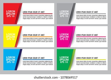 colorful vetor banner set design