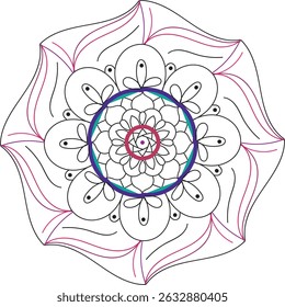 Colorful Vevctor Mandala Design Eps