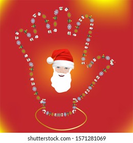 Colorful and vibrant Christmas themed vector artwork.