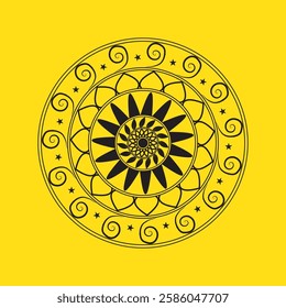 Colorful and Vibrant Floral Mandala Design