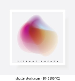 Colorful vibrant gradient blur shape