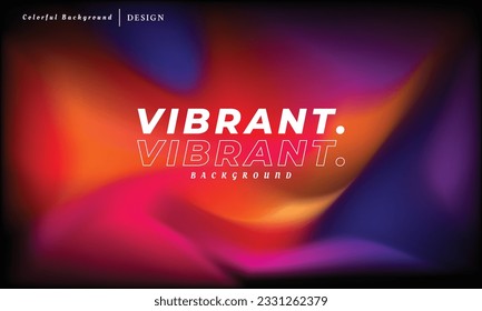 Colorful and vibrant gradient mesh background template copy space. Smooth and abstract colour gradation backdrop design for poster, banner, landing page, branding, magazine, cover, or brochure.