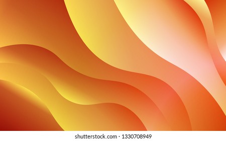 Colorful Vibrant Shapes. Abstract wave shape with gradient color. Warm colors. Vector illustration. Gradient.