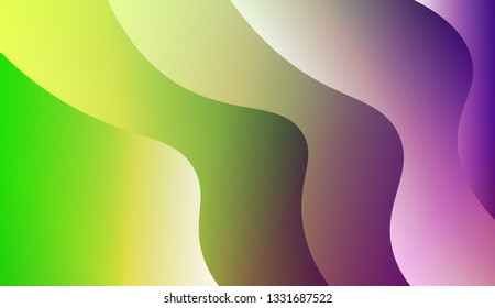 Colorful Vibrant Shapes. Abstract wave shape with gradient color. Warm colors. Vector illustration. Gradient.