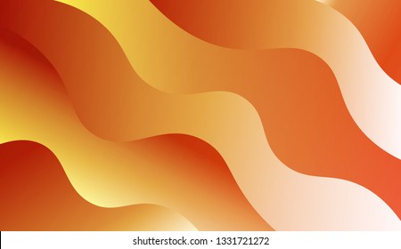 Colorful Vibrant Shapes. Abstract wave shape with gradient color. Warm colors. Vector illustration. Gradient.