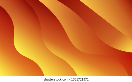 Colorful Vibrant Shapes. Abstract wave shape with gradient color. Warm colors. Vector illustration. Gradient.
