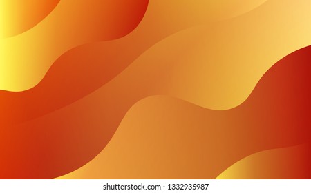 Colorful Vibrant Shapes. Abstract wave shape with gradient color. Warm colors. Vector illustration. Gradient.